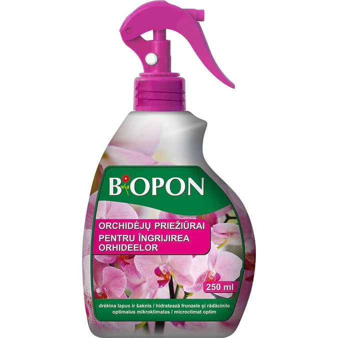 Spray  BIOPON Frunze pentru Orhidee, hidratare frunze si radacini, 250 ml
