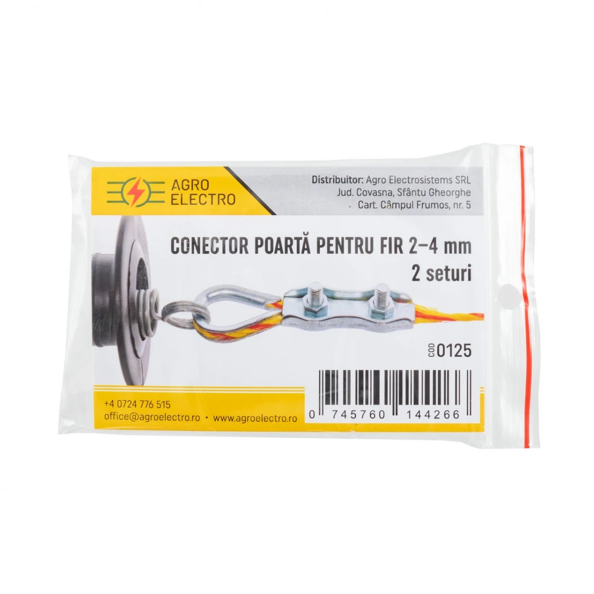 Conector poartă pentru fir 2-4 mm, 2 seturi