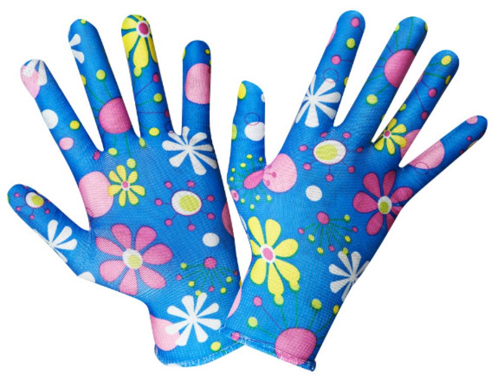 Manusi din textil cu flori