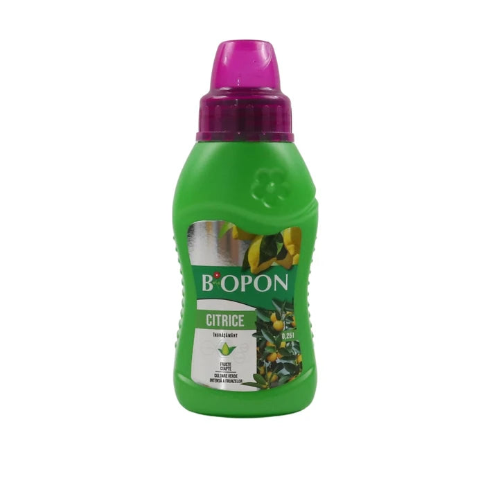 Ingrasamant lichid citrice BIOPON gel, cu potasiu si azot pentru rodire si crestere, 250 ml