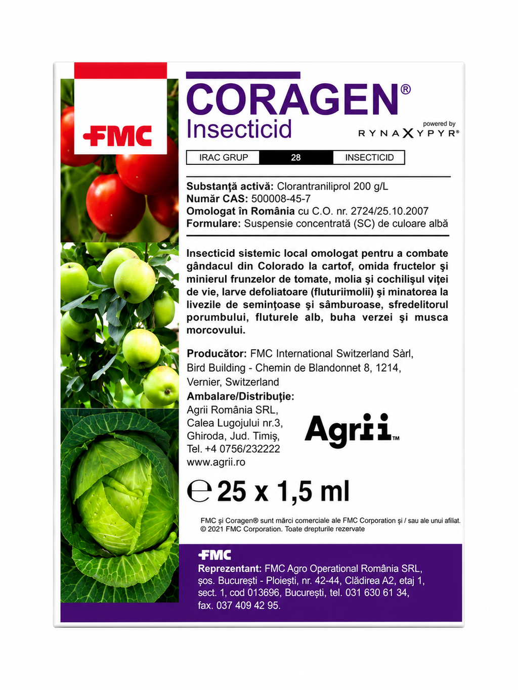 Insecticid CORAGEN - FMC, Contact