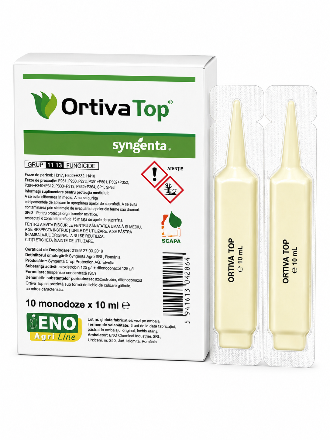 Fungicid ORTIVA TOP - 10 ml, Syngenta, Contact