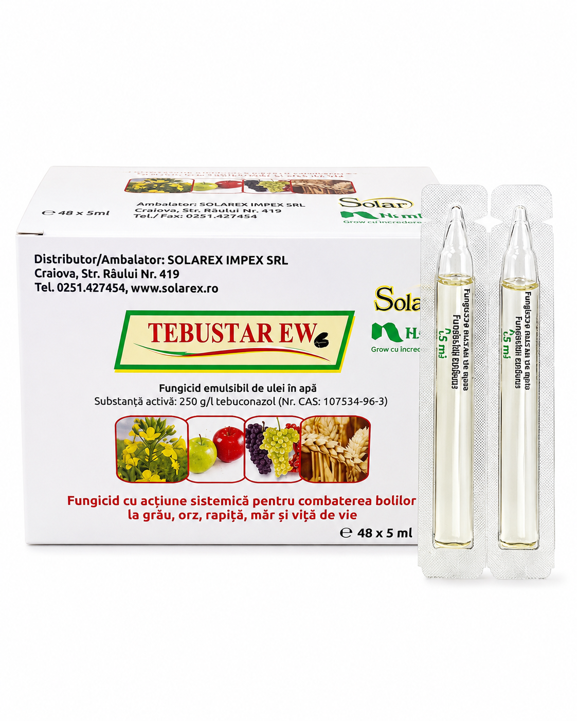 Fungicid sistemic fainare, rugina, putregai, alternarioza Tebustar EW, 5 ml