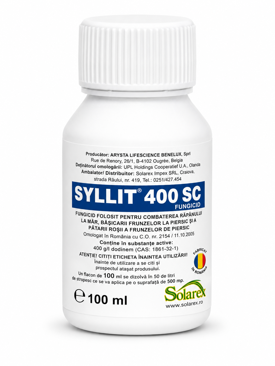 Fungicid SYLLIT 400 SC - 100ml, UPL, Sistemic, Mar, Piersic, Prun