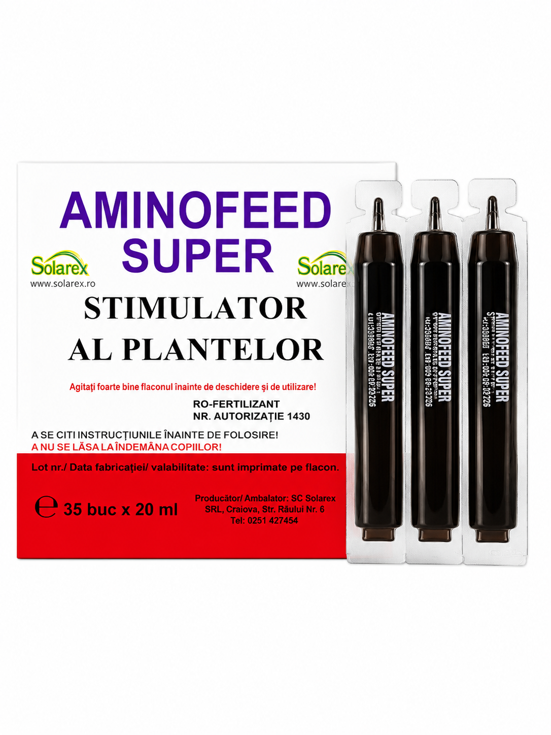 Ingrasamant foliar AMINOFEED SUPER - 20 ml, Solarex
