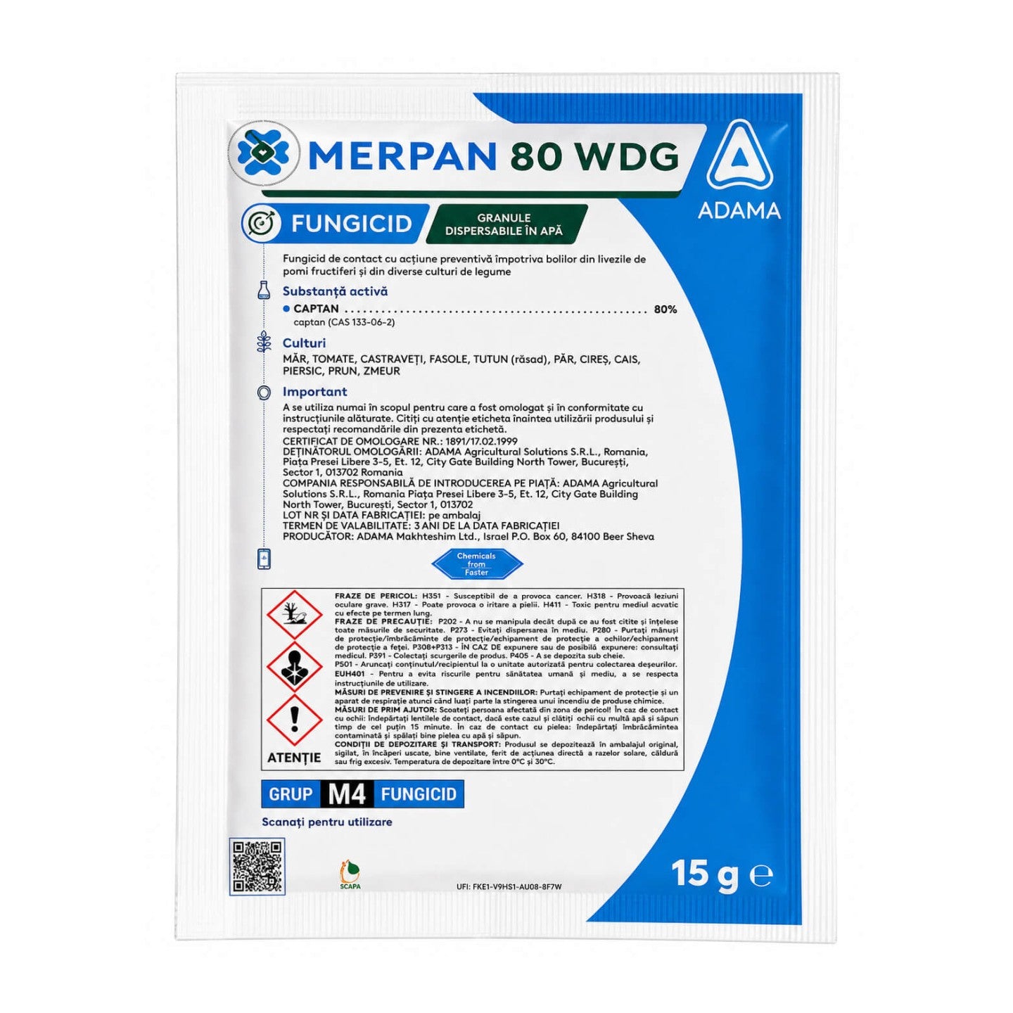 Fungicid MERPAN 80 WDG - 15 g