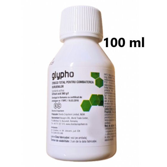 GLYFOSAT 100ml (erbicid total) 5L/apa